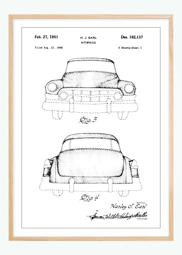 Szabadalmi rajz - Cadillac II Poszter