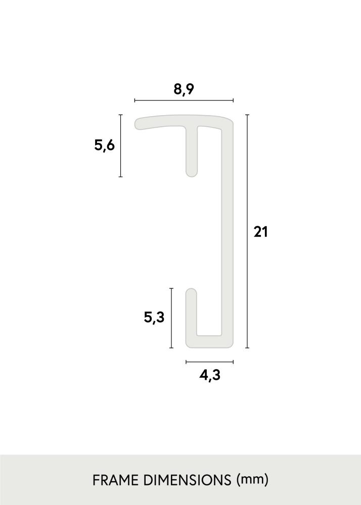 Keret Poszter Frame Aluminum Akrilüveg Gold 61x91,5 cm