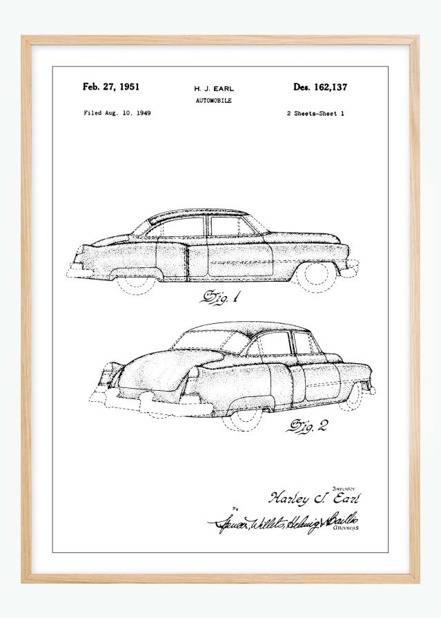 Szabadalmi rajz - Cadillac ban Poszter