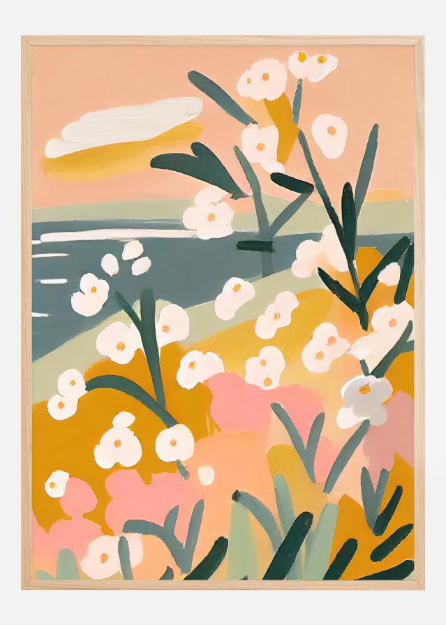 Flowers By The Sea Poszter