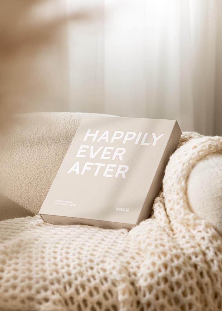 KAILA HAPPILY EVER AFTER Creme - Coffee Table Photo Album (60 Feketék oldal)