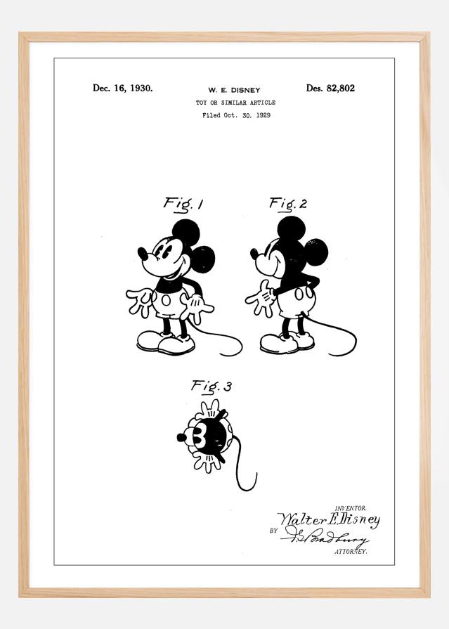 Patent Print - Toy Walt Disney - White Poszter