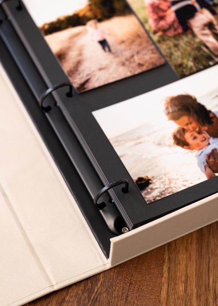 KAILA HAPPILY EVER AFTER Creme - Coffee Table Photo Album (60 Feketék oldal)