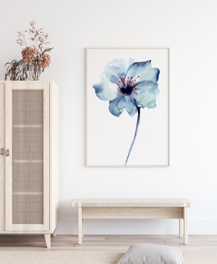 Aquarelle Flower - Blue Poszter