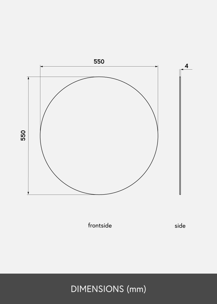 KAILA Kerek Tükör 55 cm Ø