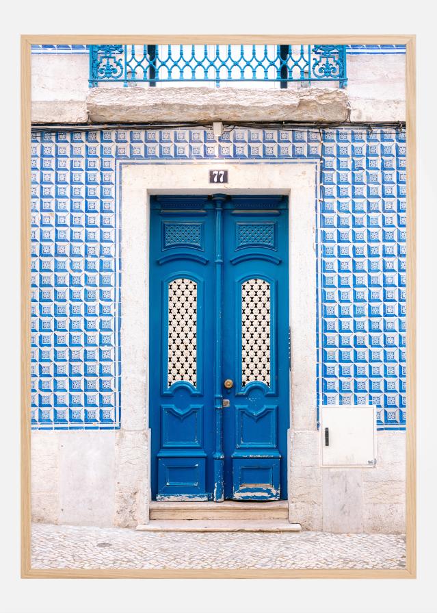 Blue Lisbon Door Poszter