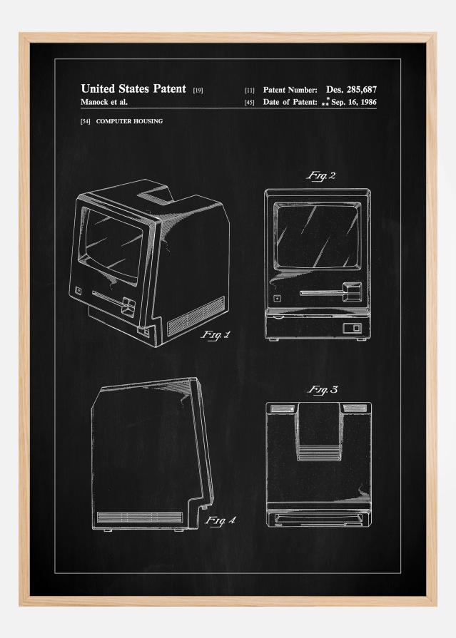 Patent Print - First Macintosh - Black Poszter