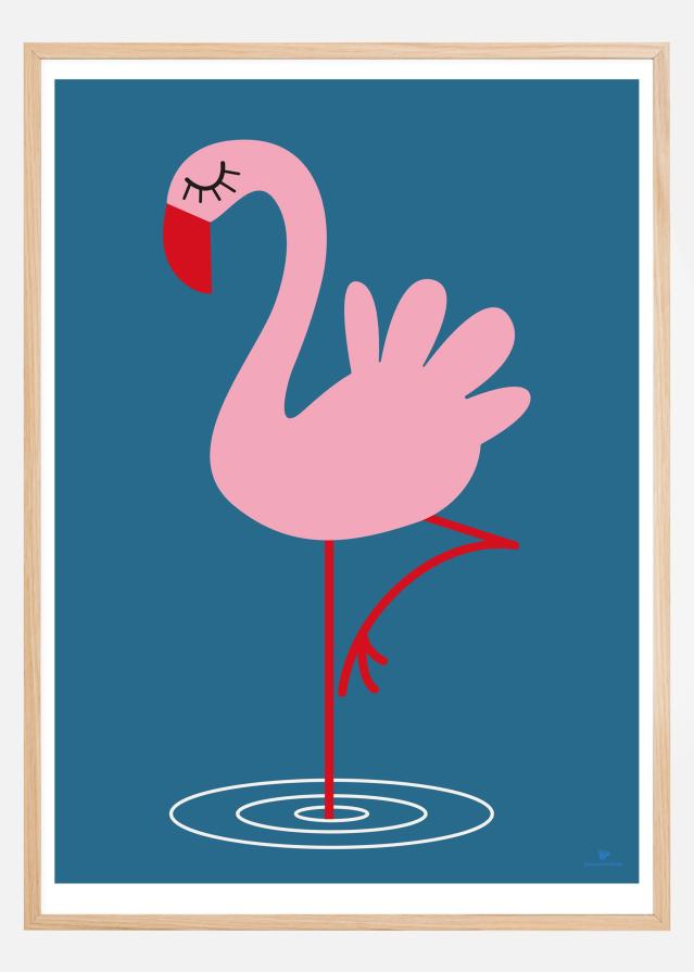 Flamingo - Blue Poszter