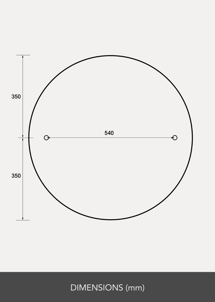 Tükör Clarity 70 cm Ø