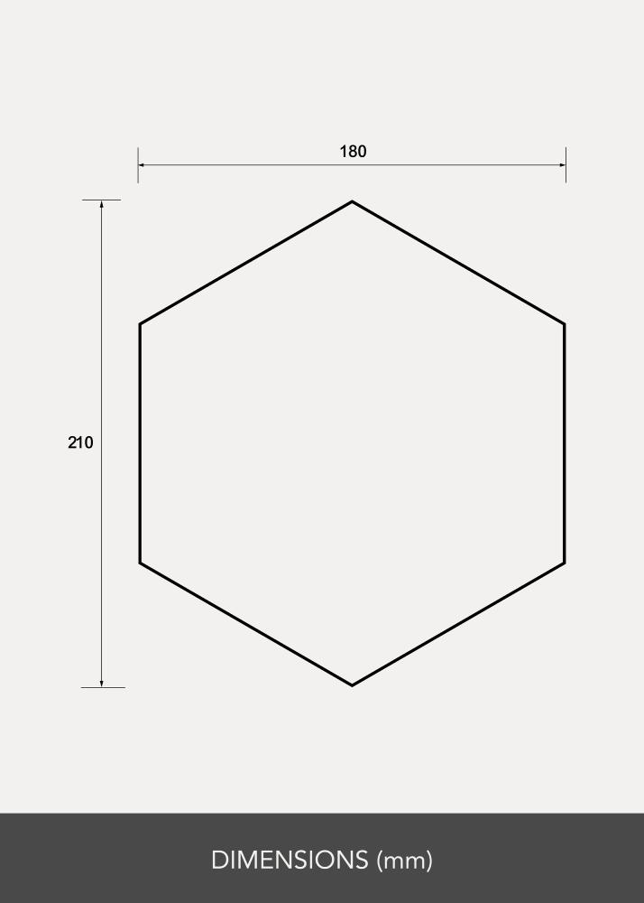 Tükör Készlet Hexagon 18x21 cm - 5 db