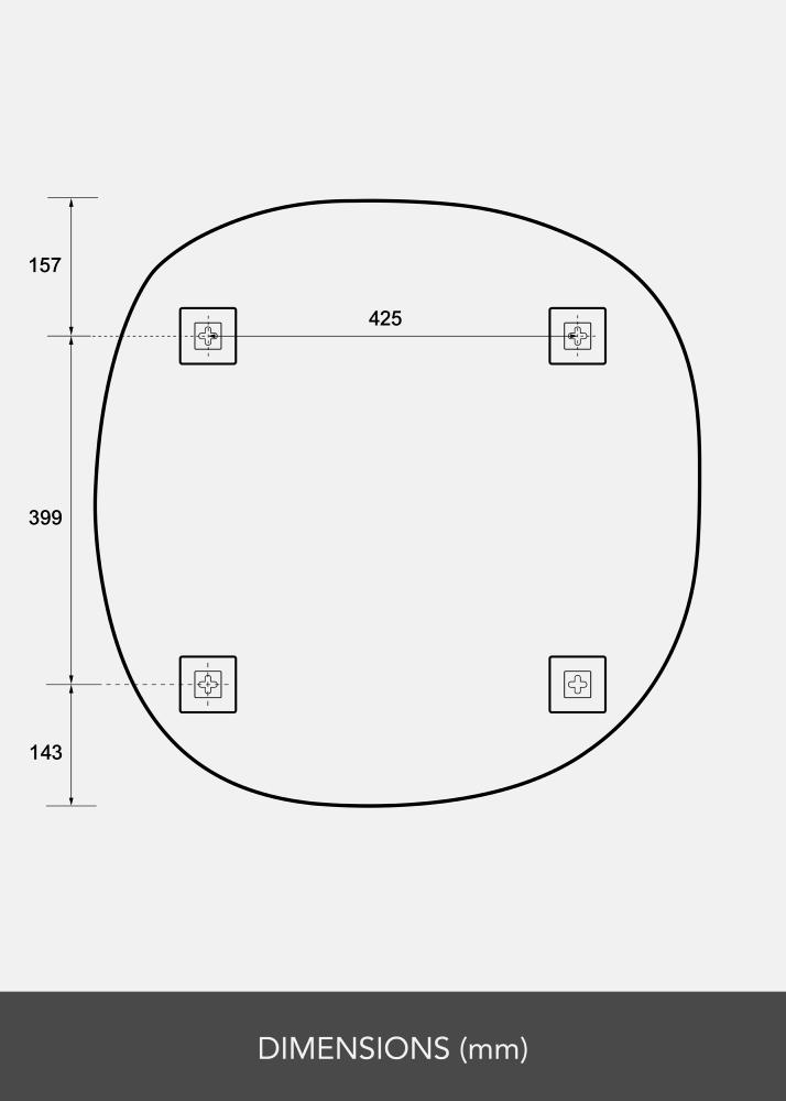 Tükör Roundy I 70x70 cm