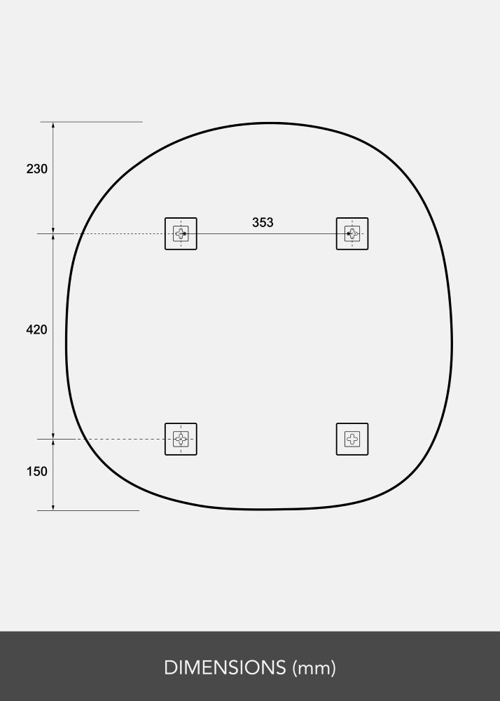 Tükör Roundy 80x80 cm