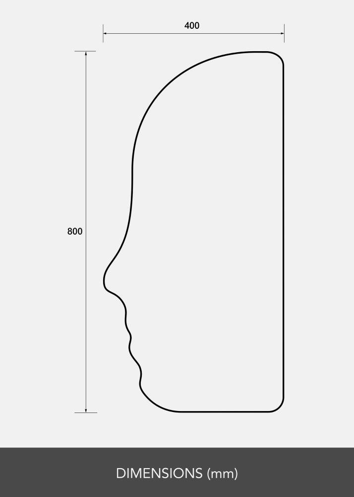 Tükör Face 40x80 cm