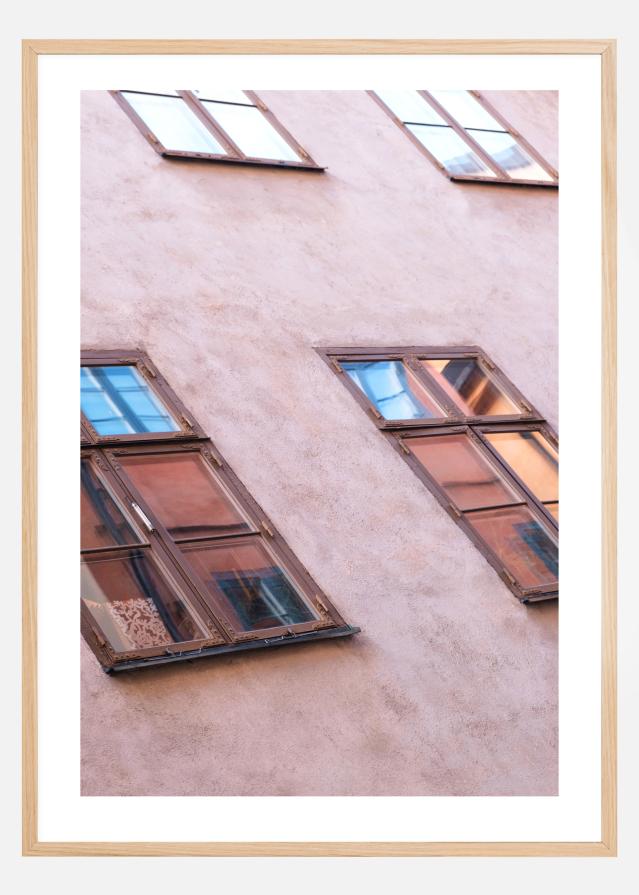 Pink Plastered wall Poszter