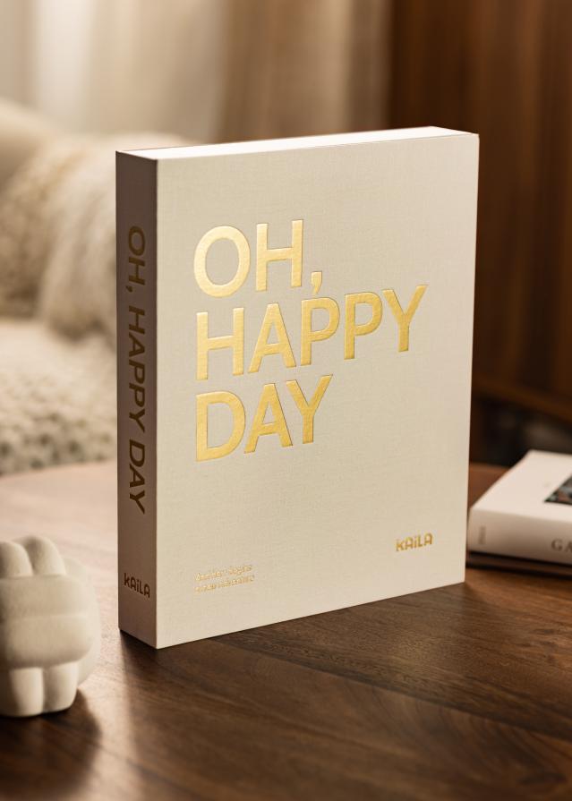 KAILA OH HAPPY DAY Creme - Coffee Table Photo Album (60 Feketék oldal)