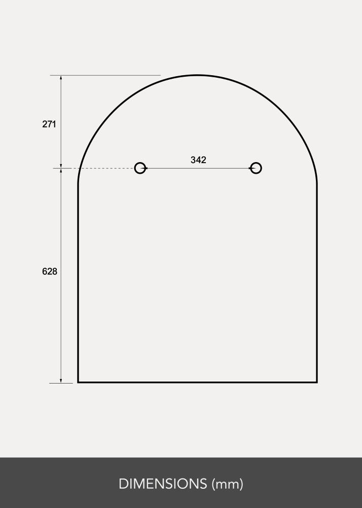 Tükör Domed LED 70x90 cm