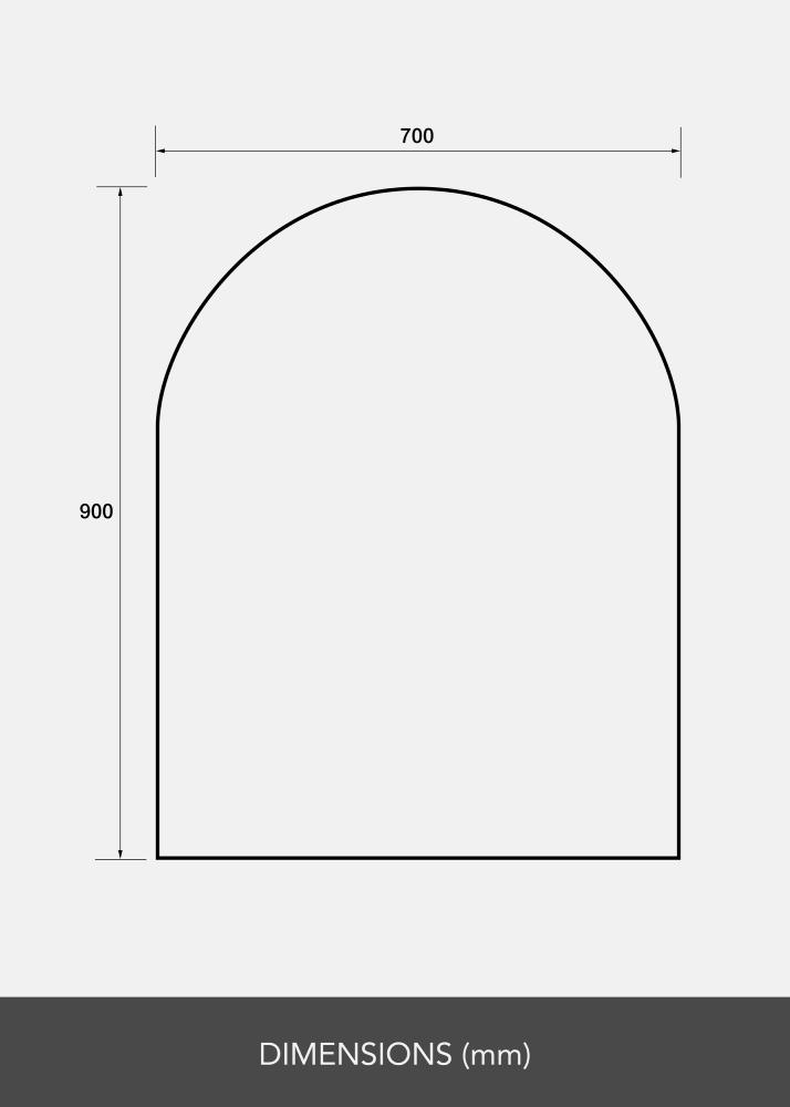 Tükör Domed LED 70x90 cm