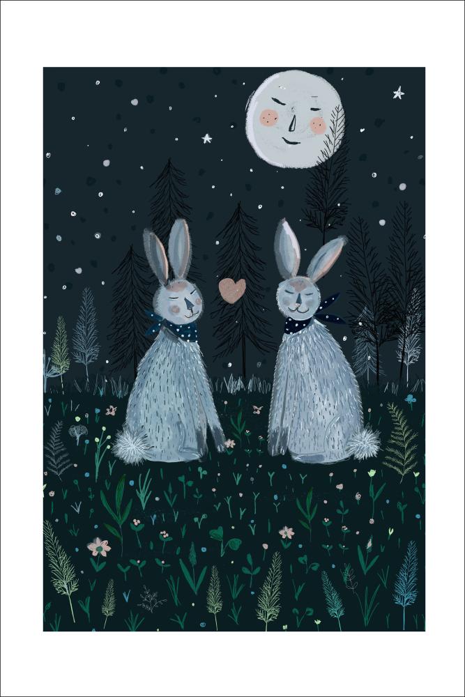 Rabbits in the Forest Poszter