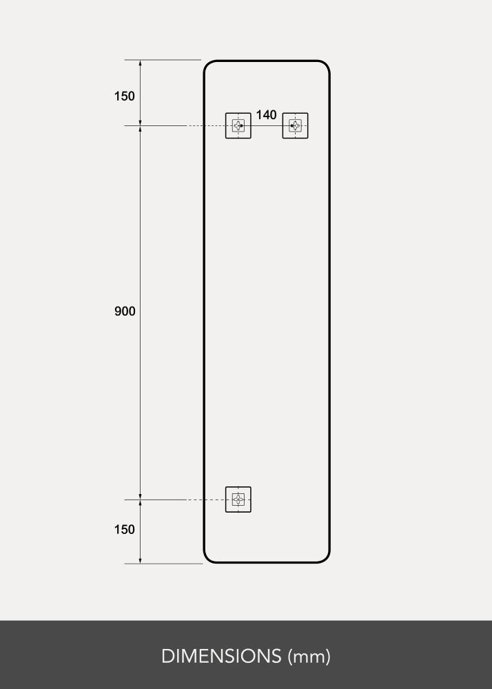 Tükör Rectangle L 30x120 cm