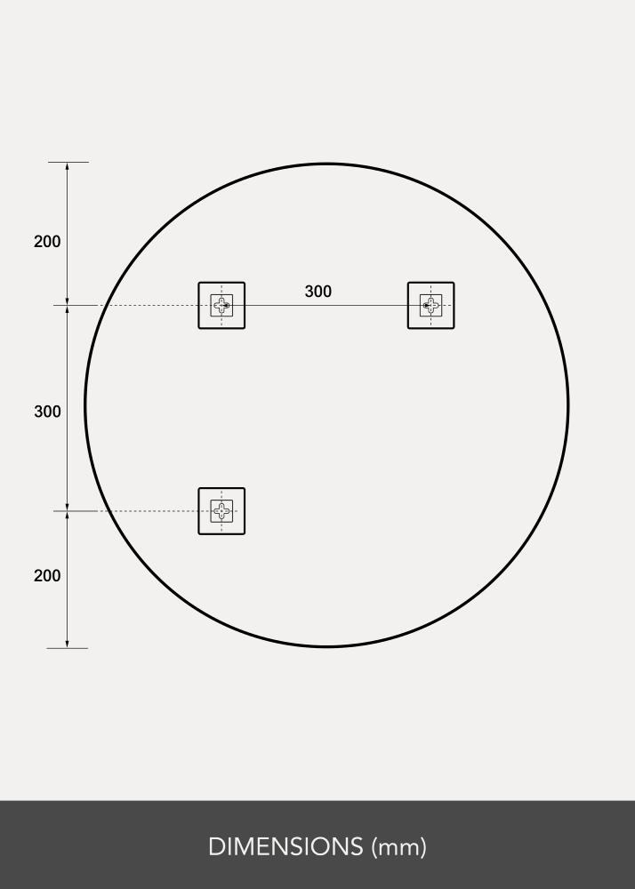 Kerek Tükör 70 cm Ø