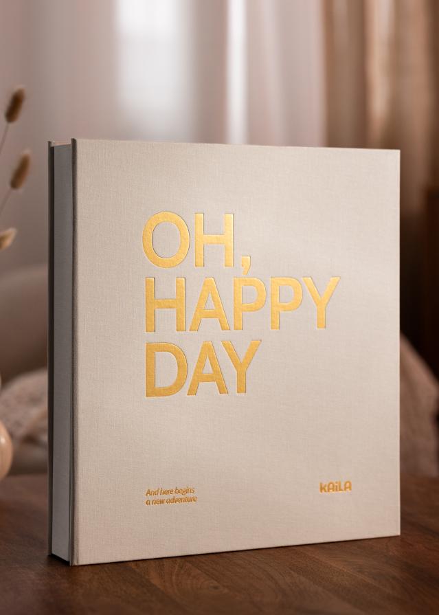 KAILA Fotóalbum OH HAPPY DAY Krém - 600 kép 10x15 cm méretben