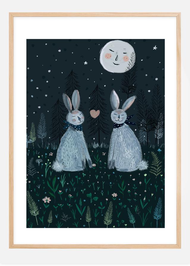 Rabbits in the Forest Poszter