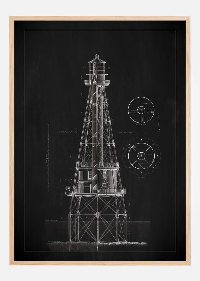 Griffeltavla - Fyr - Ship Shoal Lighthouse Poszter