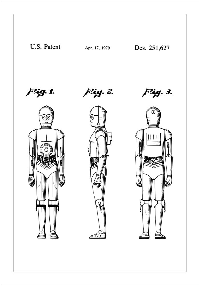 Szabadalmi rajz - Star Wars - C-3PO Poszter