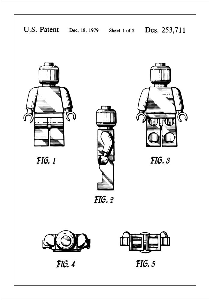 Szabadalmi rajz - Lego ban Poszter