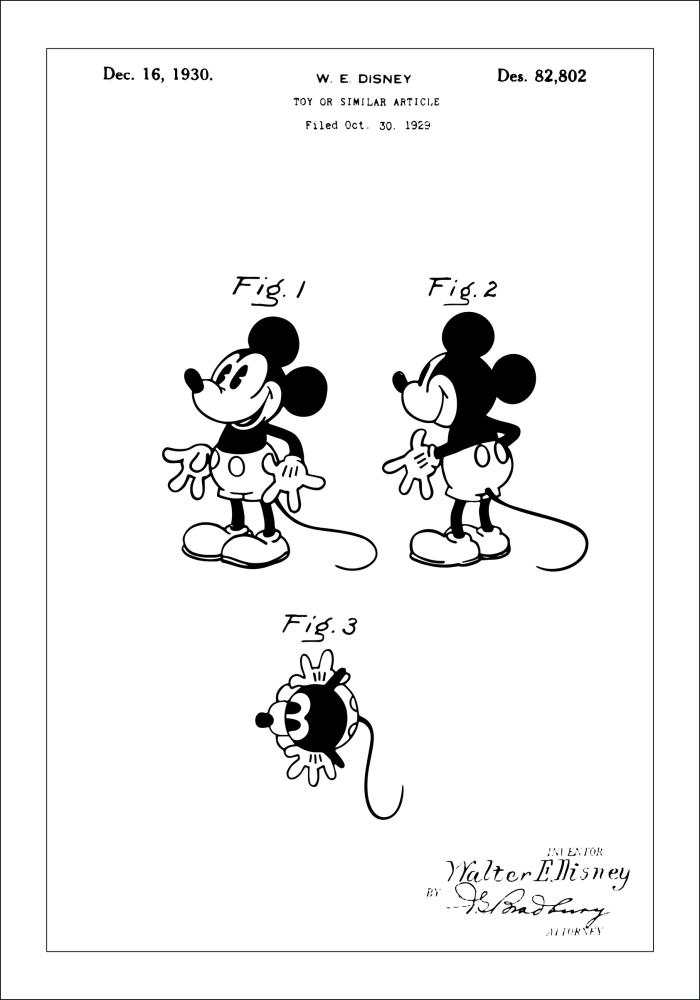 Szabadalmi rajz - Disney - Mickey Mouse Poszter