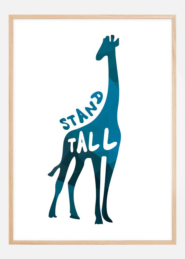 Giraffe stand tall - Kék Poszter