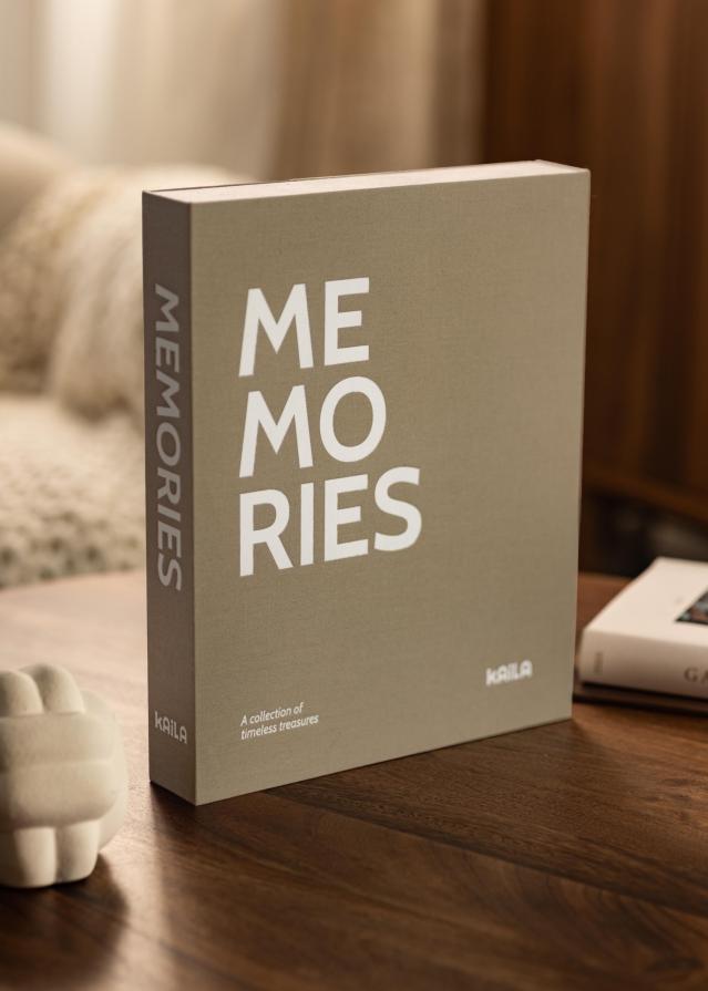 KAILA MEMORIES Grey/White - Coffee Table Photo Album (60 Feketék Oldalak)