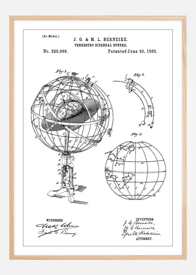 Szabadalmi rajz - Csillagászati modell - Fehér Poszter