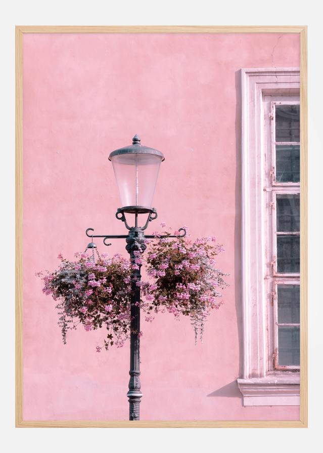 Lamp-Post with Flower Poszter