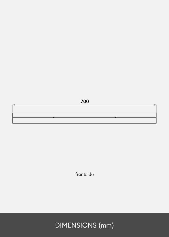 Kép polc Fekete 70 cm