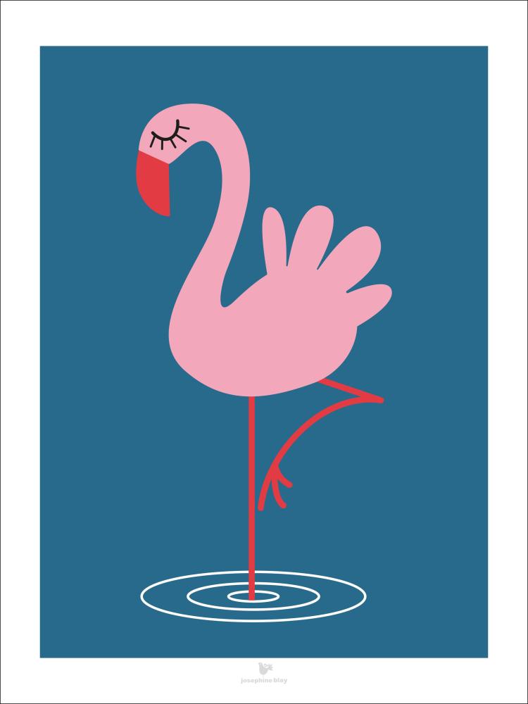 Flamingo - Blue Poszter