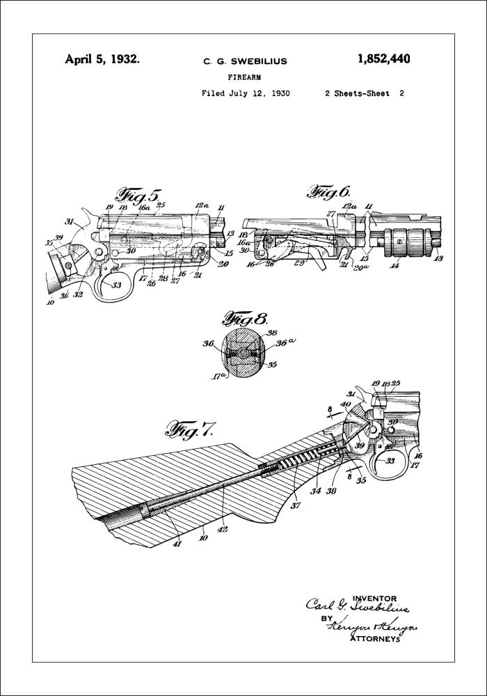 Szabadalmi rajz - Fegyver II Poszter