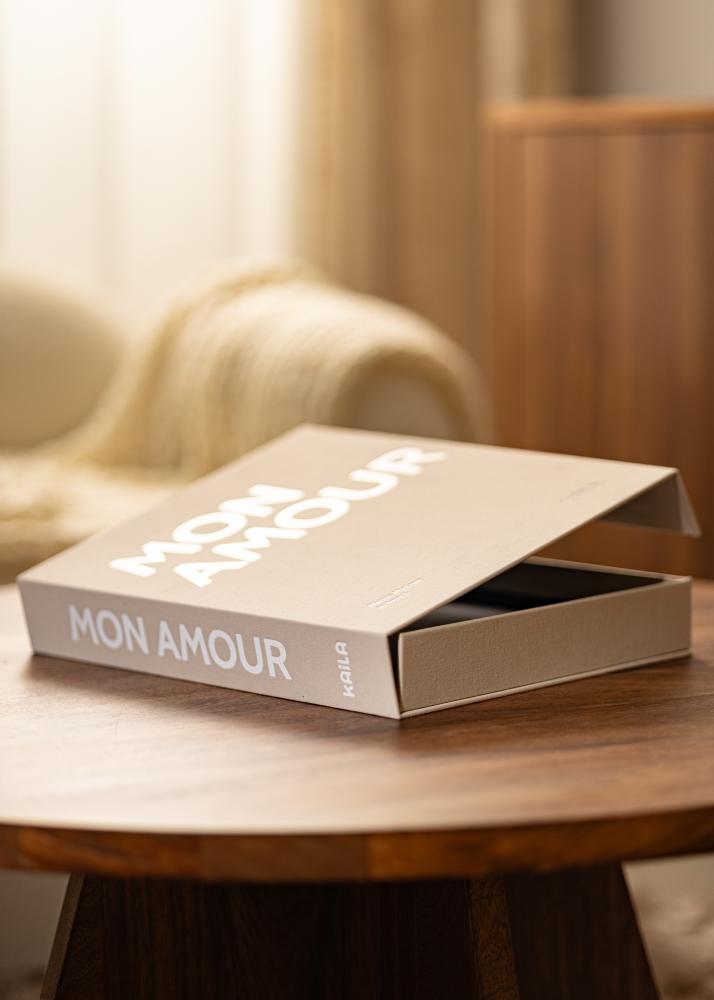 KAILA MON AMOUR - Coffee Table Photo Album (60 Feketék Oldalak / 30 lap)