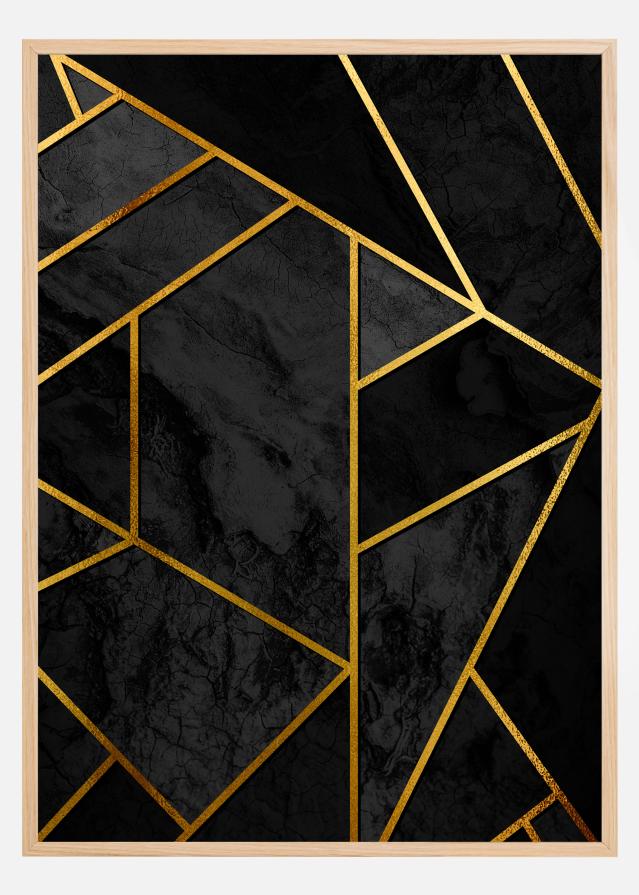 Gold & Black Marble Poszter