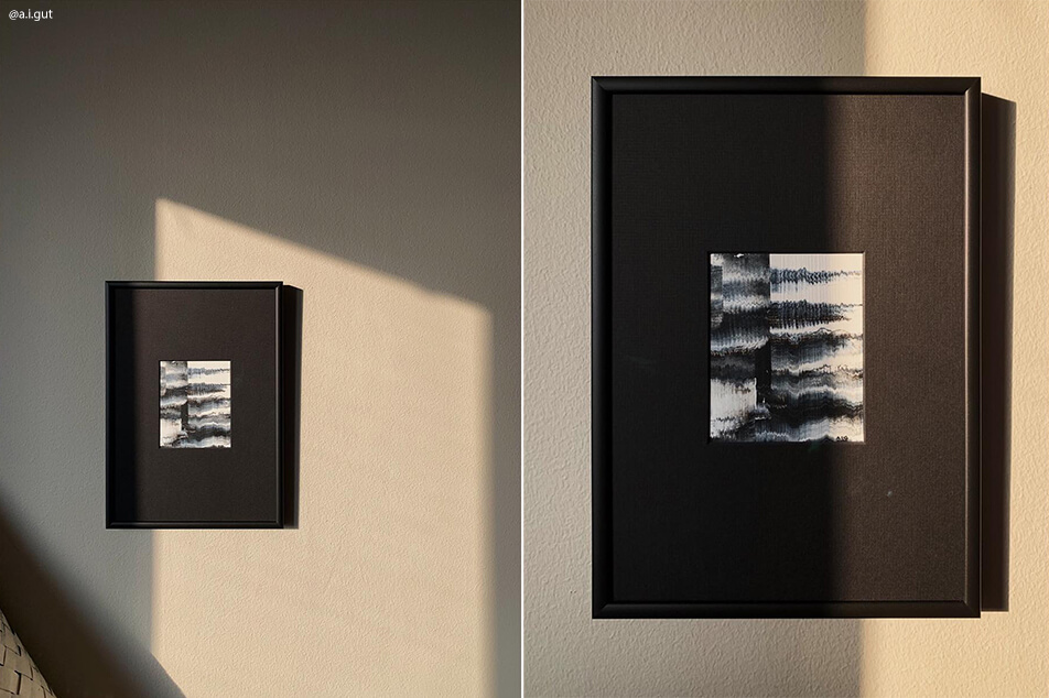 Fekete méretezett passepartout fekete-fehér képre