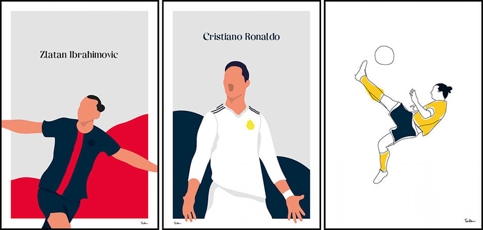 Zlatan- és Ronaldo-poszter