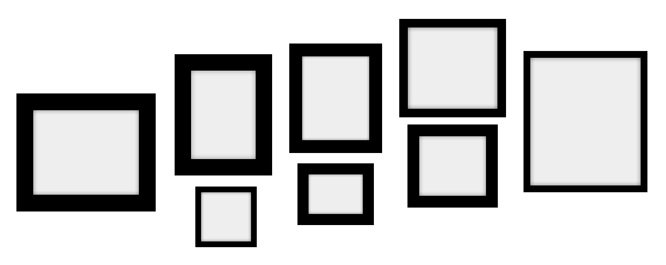 Képgaléria fal kreatív káosszal